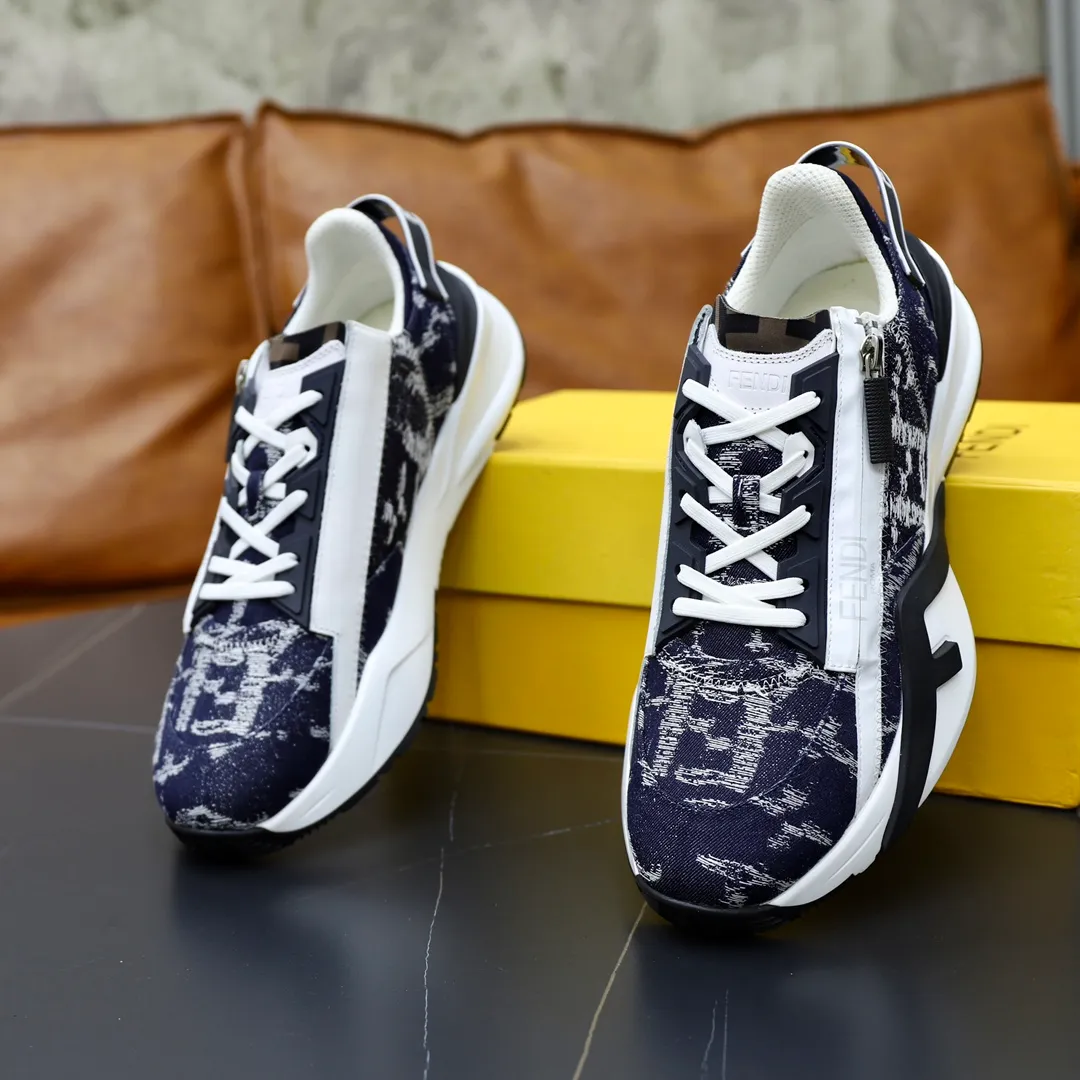 Men's shoes 280🔥 Brand: FENDI Size: 38-44 (45, 46 customized) Grade: Original quality High version Material: Imported cowhide stitching brand cloth ➕ High-quality and comfortable lining Original lightweight non-slip outsole Style category: Travel Fashion casual shoes Versatile trend